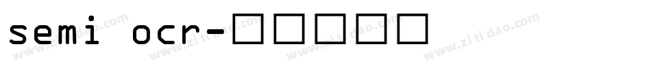 semi ocr字体转换